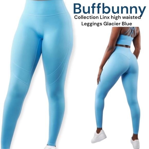 Buffbunny Collection Pants - Buffbunny Collection Linx high waisted Leggings Alaska Blue XL